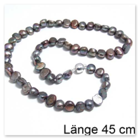 Braune Süßwasserperlkette
